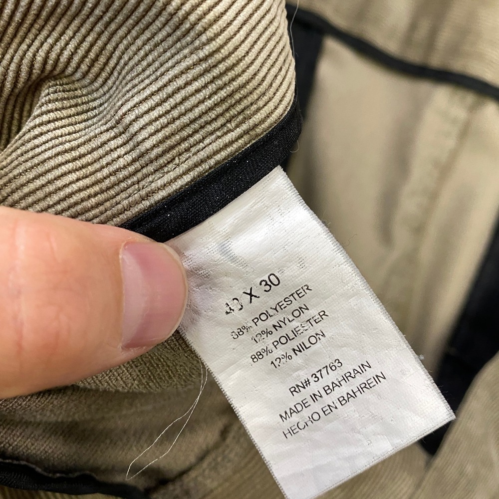 Perry Ellis Portfolio Pants Mens 40x30 Corduroy Classic Heritage Taupe Olive - Picture 3 of 7